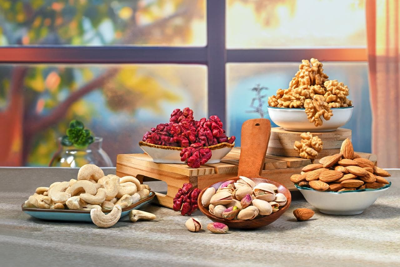 Assortment of nuts and dried fruits