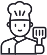 Chef holding a package